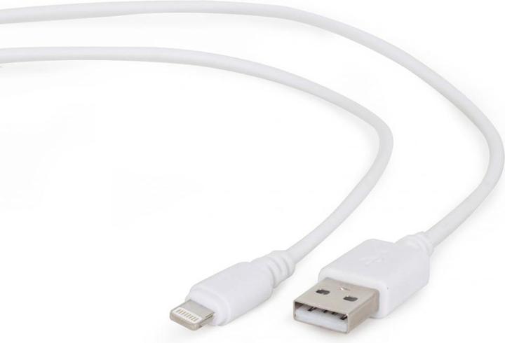 Actual product image Gembird CC-USB2-AMLM-2M-W - 2 m - Lightning - USB A - Male - Male - White (2 m, USB 2.0)