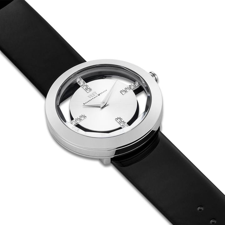 Produktbild Damen Quarzuhr Lucrezia Echtleder schwarz - 4338 (Analoguhr, 42 mm)