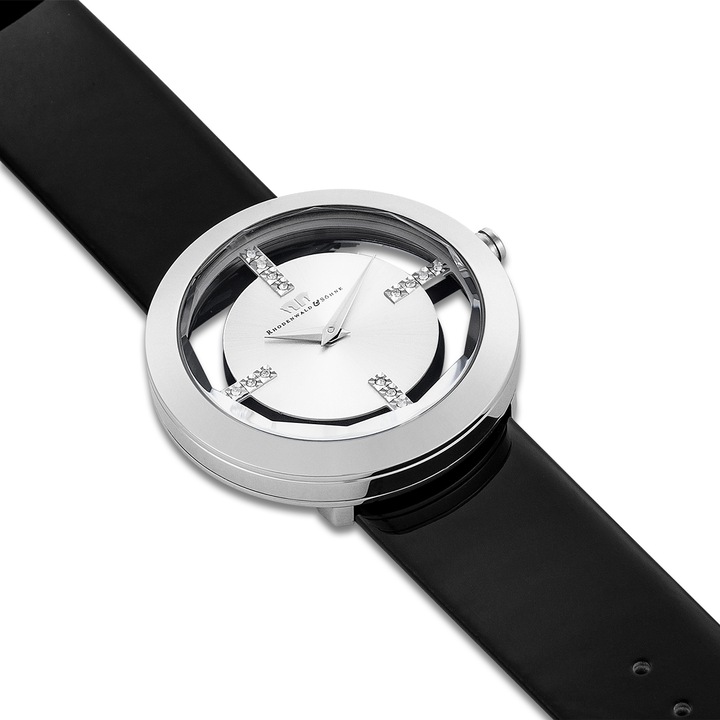 Image du produit Montre à quartz Lucrezia en cuir véritable noir - 4338 (Montre analogique, 42 mm)