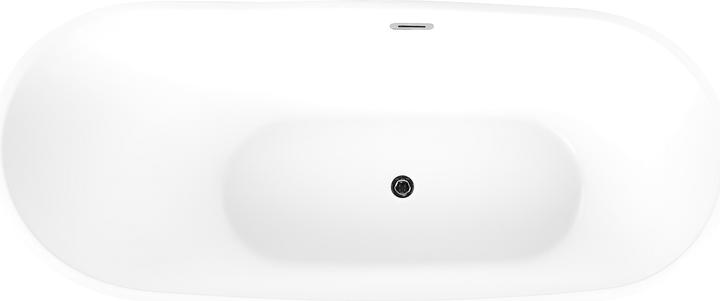 Actual product image Beliani Bath tub free-standing white oval 170 x 75 cm LONDRINA (170 l, 170 cm, 75 cm)