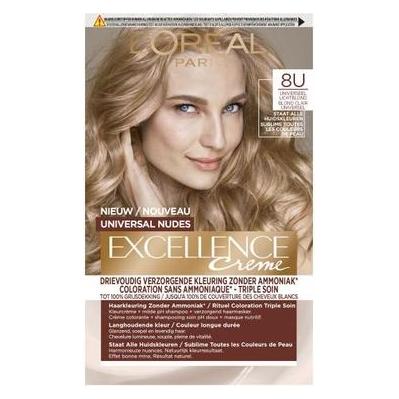 L'Oréal Paris, Haarkleur, L'Oreal Paris Excellence Creme Universal Nudes 8u Light Blonde Hair Color (8u Licht Blond)
