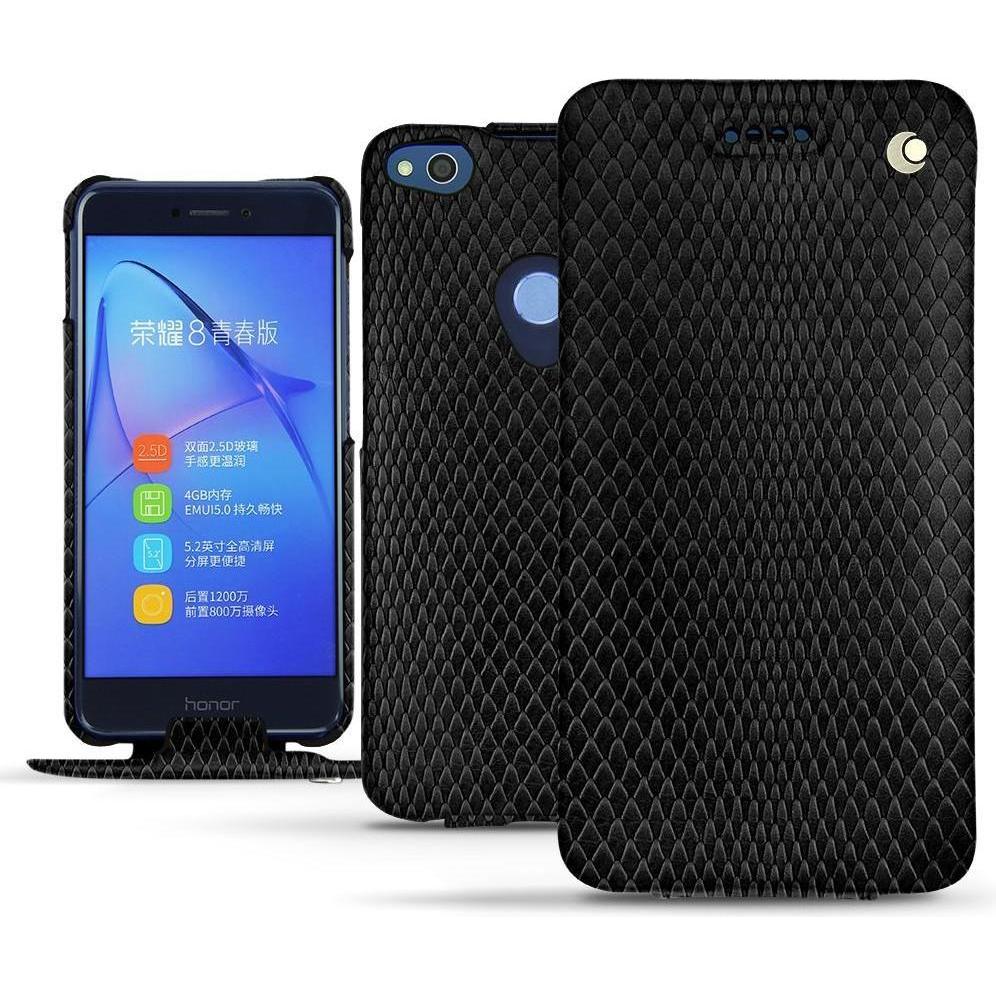 Noreve Lederschutzhülle vertikal (Huawei P8 Lite (2017)), Smartphone Hülle, Schwarz