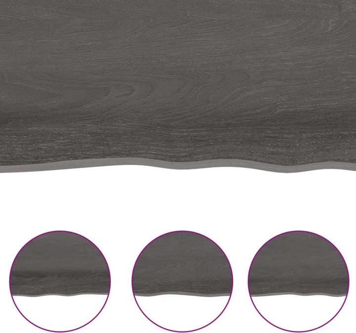 Produktbild VidaXL Tischplatte 100x60x4 cm Massivholz Eiche Behandelt (100 x 60 x 4 cm)