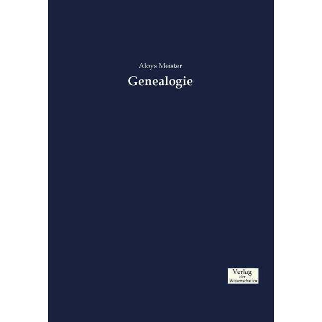 Thumbnail - Genealogie, Sachbücher von Aloys Meister