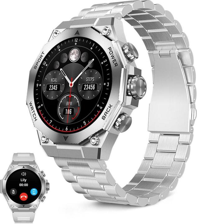 KSIX Smartwatch Silberfarben 1,43"