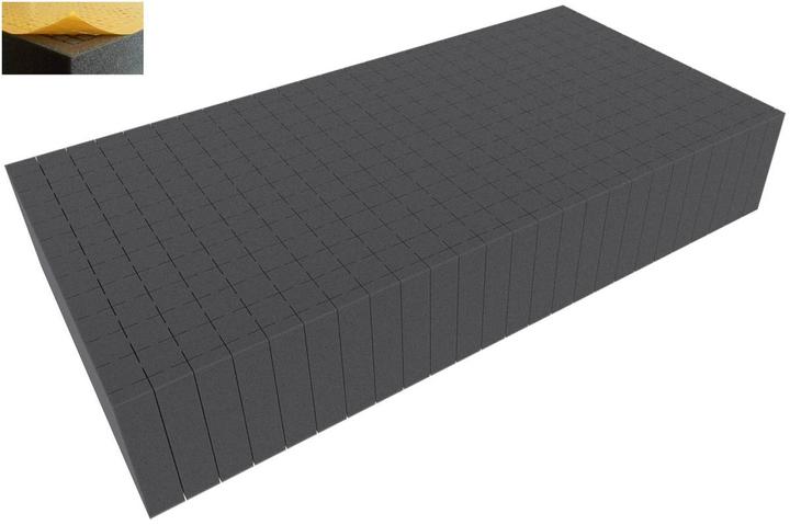 Actual product image Feldherr AABP090S - 500 mm x 250 mm x 90 mm grid foam cube foam - self-adhesive (Foam material)