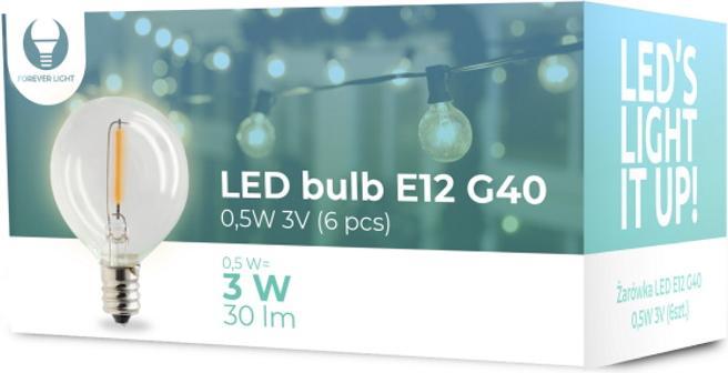 Forever Light Lampadina LED (E12, 30 lm, 6 x)