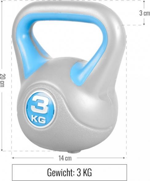 Actual product image Gorilla Sports Kettlebell Stylish (1 x 10 kg, 1 x 18 kg, 1 x 20 kg, 1 x 4 kg, 1 x 3 kg, 1 x 14 kg, 1 x 6 kg, 1 x 8 kg, 1 x 16 kg, 1 x 12 kg)