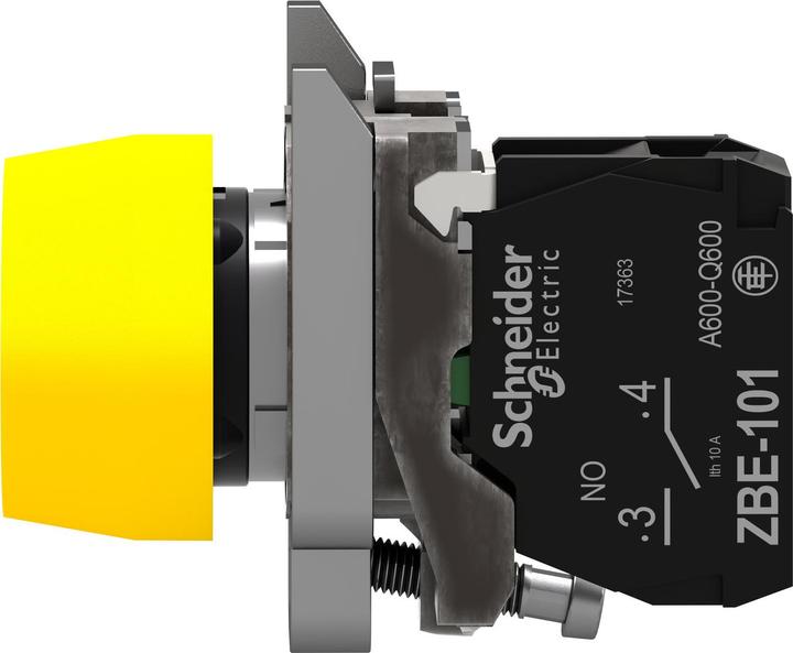 Actual product image Schneider Electric Pushbutton, yellow D 22mm XB4BPS51EX