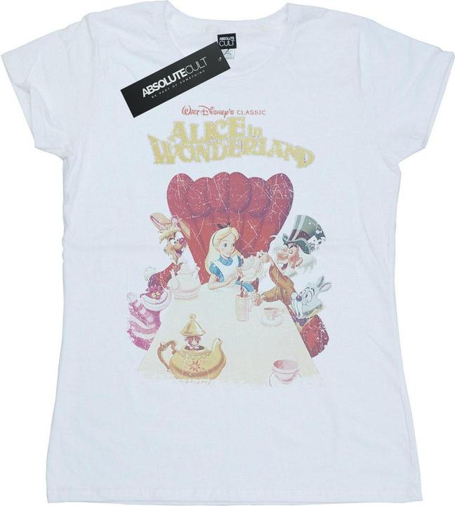 Alice In Wonderland Maglietta Ampia Poster Donna (XL)