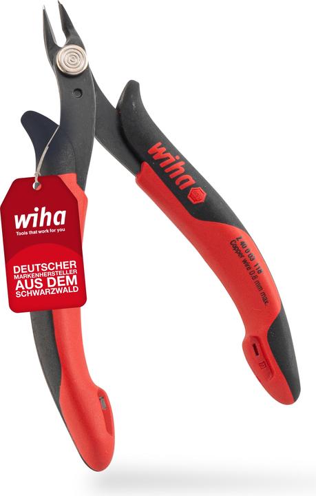 Actual product image Wiha Diagonal cutters Electronic very narrow, pointed head without bevelled edge (27388) 118 mm (128 mm)