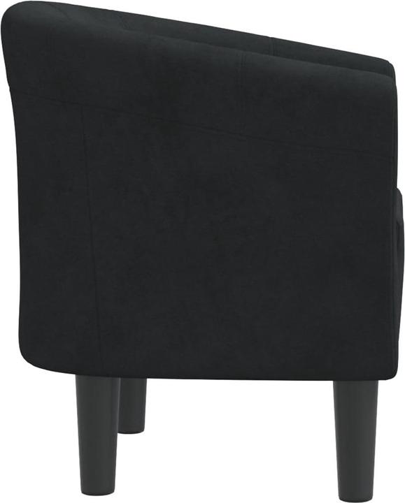 Produktbild VidaXL Clubsessel Schwarz Samt,Farbe: Schwarz,Material: Samt (100