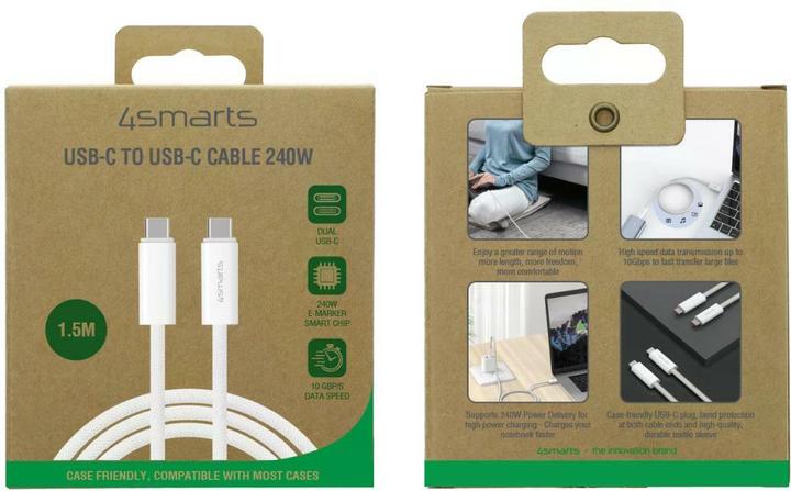 Actual product image 4smarts USB C – USB C (1.50 m, USB 3.2 Gen 1, 240 W)