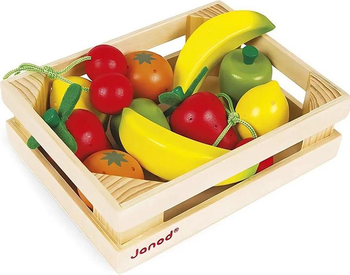 Janod Wooden box with fruits