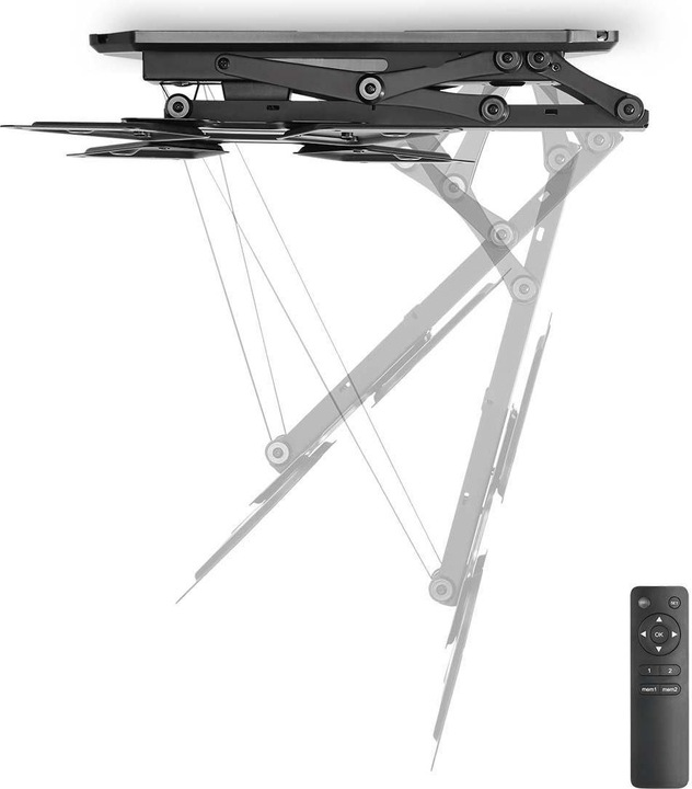 Immagine prodotto Nedis Supporto a soffitto motorizzato per televisori - 23 - 55 pollici - Max. 30 kg - 2 preimpostazioni (Soffitto, 55", 30 kg)