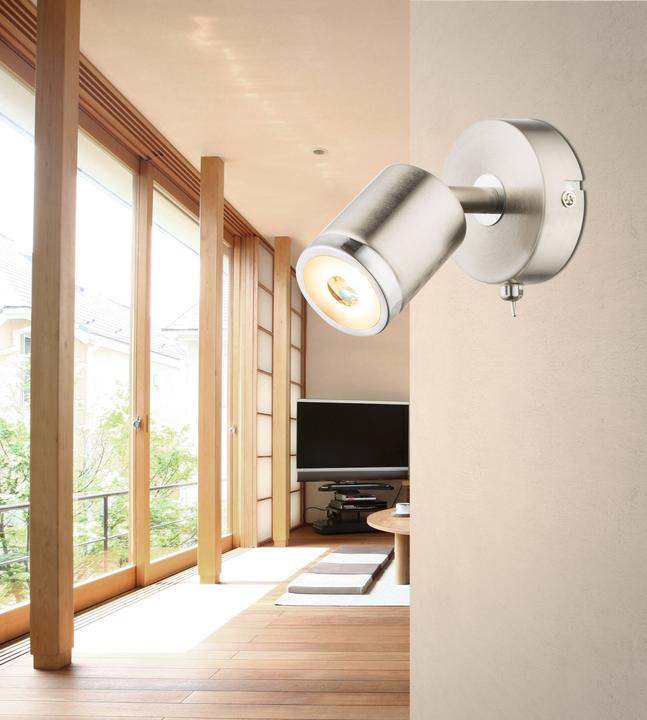 Actual product image Globo LED spotlight nickel matt 1xLED (380 lm)