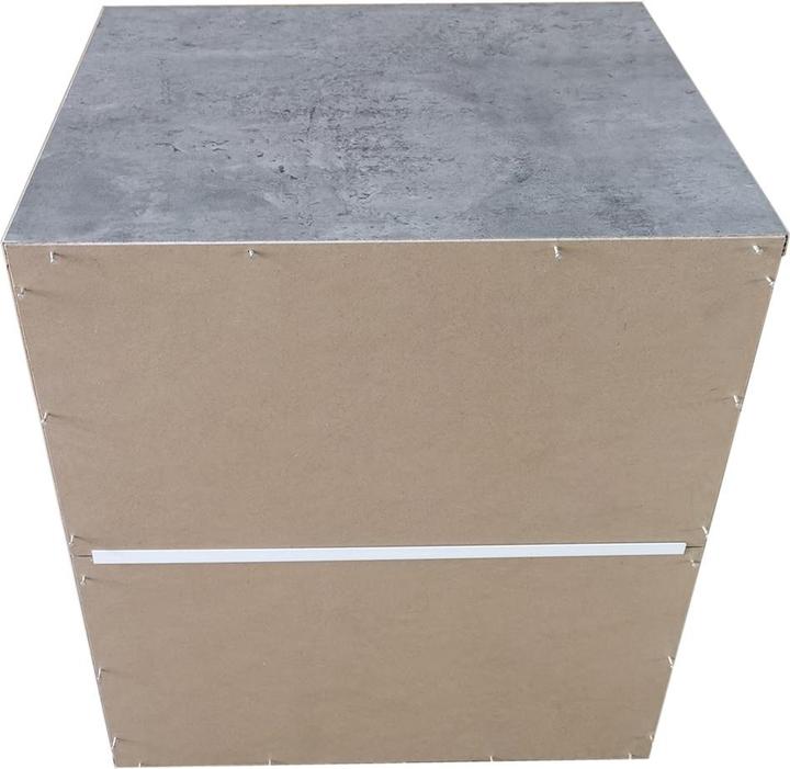 Produktbild HTI-Living Nachtkommode 3 Schubladen Nina Beton Weiss (45 x 38 x 53 cm)