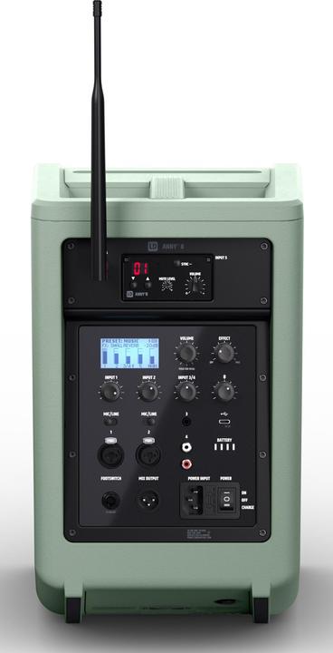 Immagine prodotto LD Systems ANNY® 8 BPH B5 GN - Altoparlante PA Bluetooth® portatile con batteria ricaricabile, mixer e 1x (Attivo)