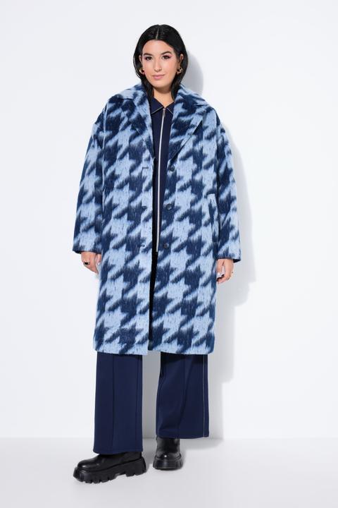 Actual product image Studio Untold Coat, oversize shape, houndstooth, lapel collar