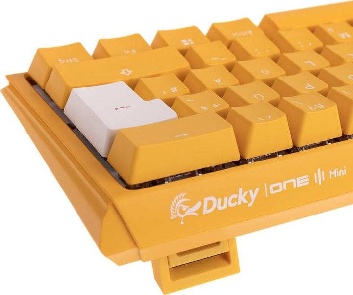 Produktbild Ducky One 3 yellow mini gaming keyboard, RGB LED - MX-Clear (DE, Kabelgebunden)