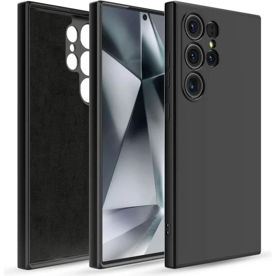 Thumbnail - Screenguard Ocean Style Duo Silikon Hüllen & Panzerglas (Samsung Galaxy S24 Ultra), Smartphone Hülle, Schwarz