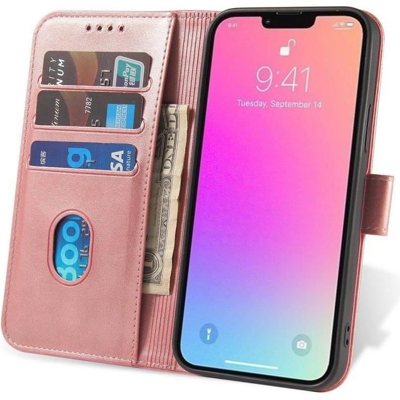 Thumbnail - Hurtel Magnet Case Hülle für Samsung Galaxy S23+ Flip Cover Wallet Stand Pink (Samsung Galaxy S23+), Smartphone Hülle, R...