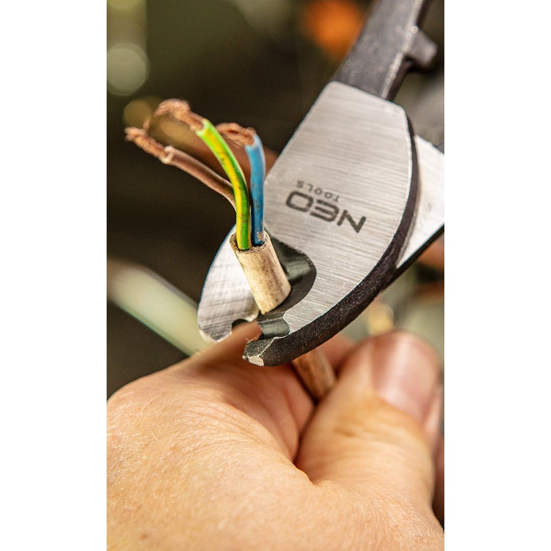Thumbnail - Neo Tools, Bolzenschneider + Seitenschneider, Cable Cutter for copper and aluminum cables 200mm (01-514) (260 mm)