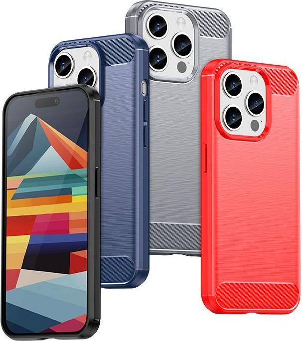 Produktbild Hurtel Flexible carbon pattern case for iPhone 15 Pro Carbon Case - black (Apple iPhone 15 Pro)