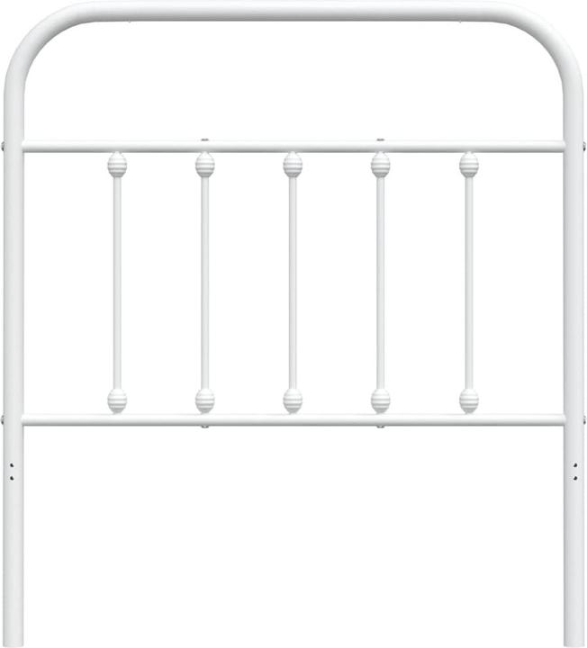 Actual product image vidaXL Kopfteil Metall Weiss 80 cm, Farbe: Weiss, Material (85 x 3 x 100 cm)