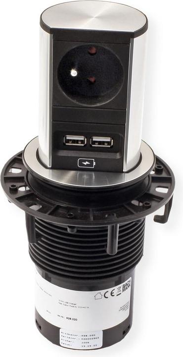 Actual product image Bachmann ELEVATOR power strip, 1 x UTE FR, 1 x USB (1x, CEE 7/3, CEE 7/5, 2 m)