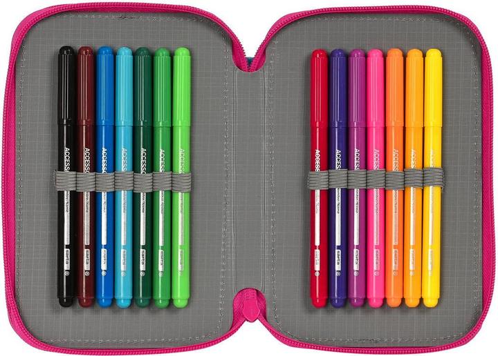 Produktbild Pinypon Doppel-Federtasche Blau Rosa 12.5 x 19.5 x 4 cm (28 Stücke)