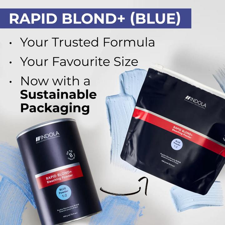 Produktbild Indola - Rapid Blond 9+ Blue - 450 gr (Blau)