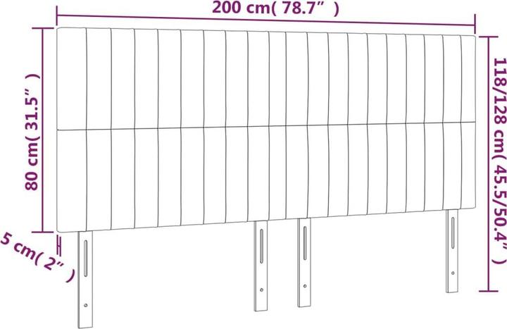 Image du produit vidaXL Kopfteil (200 x 5 x 128 cm)