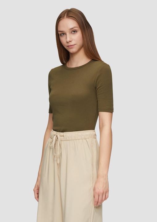 Produktbild S.Oliver T-Shirt T-Shirt aus Baumwoll-Mix mit paspeliertem Ausschnitt (XXL)