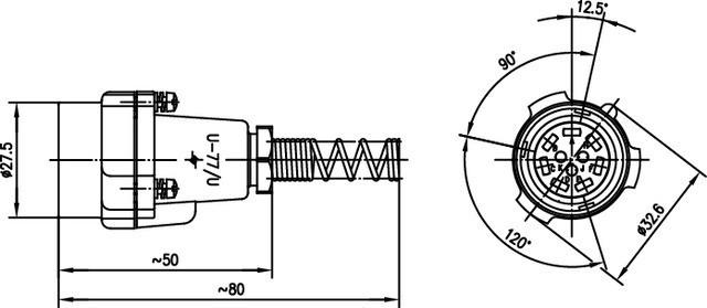 Image du produit Telegärtner Connecteur BF Fiche, droite