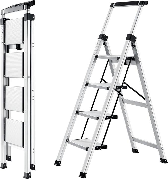 Immagine prodotto XinSunho 4-stufige Stehleiter mit ausziehbarem Handlauf (Scala doppia)