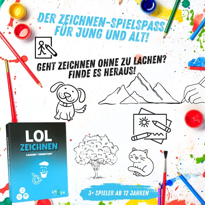 Productafbeelding Anzen Spiele ANZEN - LOL ZEICHNEN - Verboden te lachen (Duits)
