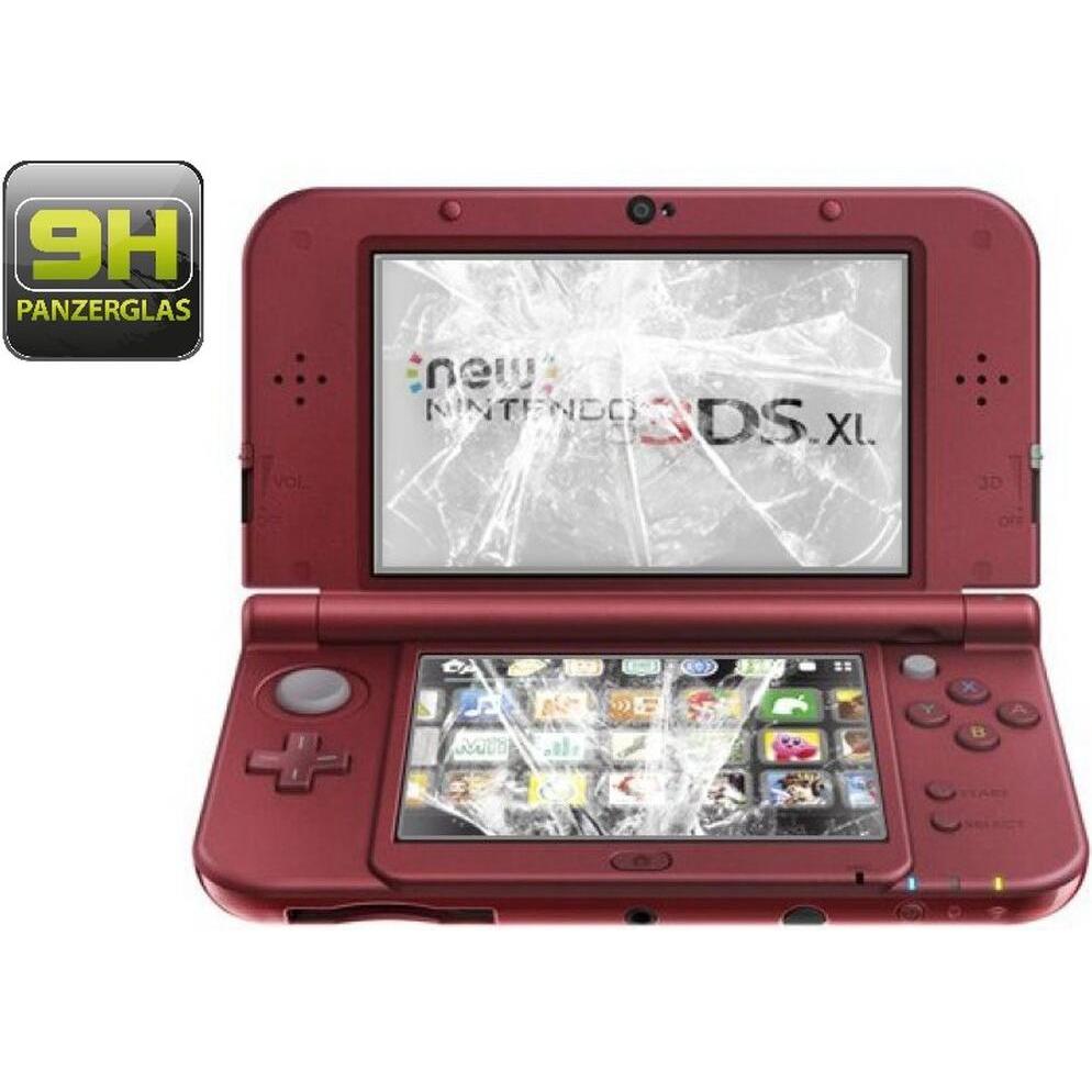 Protectorking 2x echtes Tempered 9H Panzerhartglas 3D KLAR (DSi XL), Weiteres Gaming Zubehör, Transparent