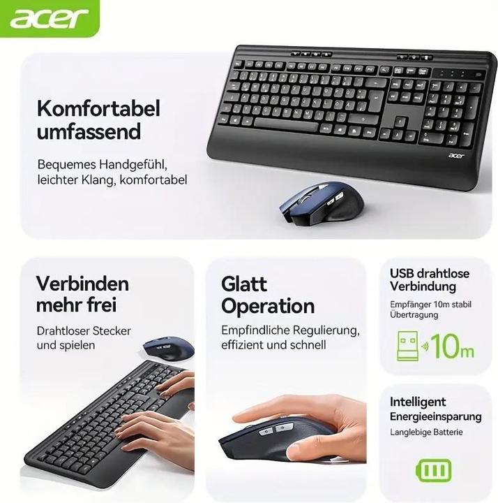 Actual product image Acer Tastatur und Maus im Deutschen Layout (QWERTZ) (DE, Wireless)