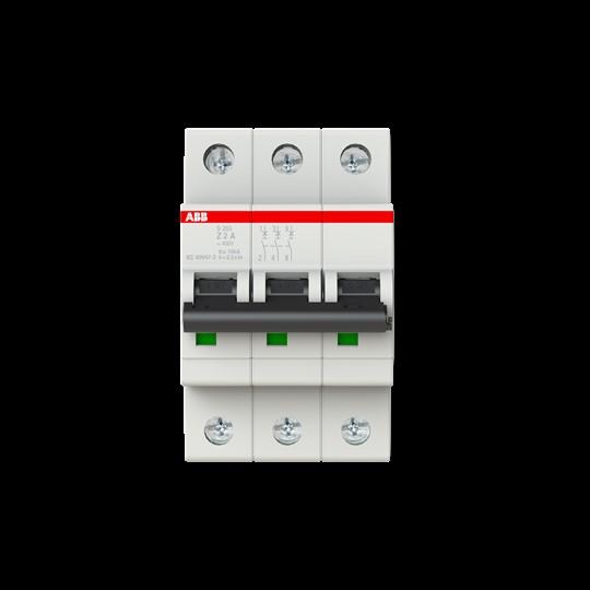 Actual product image ABB S203-Z2 Automatic circuit breaker 2A per M compact 3-pole