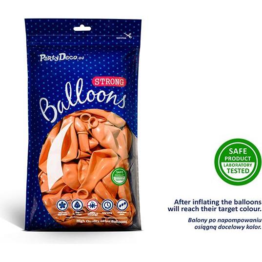 Thumbnail - Partydeco Luftballons 12cm Mandarine metallic (100Stk)