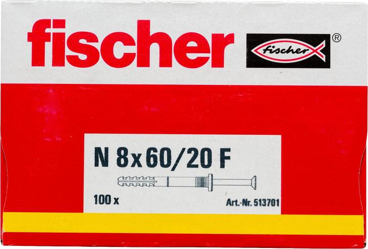 Image du produit Fischer Tampon à clouer N 8x60/20 F (100 pcs)
