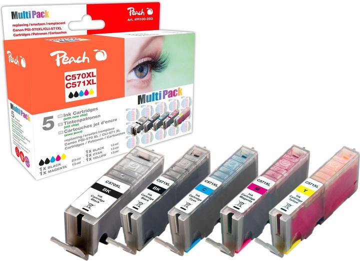 Peach Pgi-570xl/Cli-571xl (M, PBK, FC, Y, C)