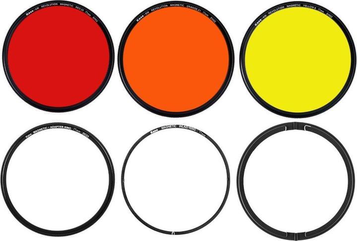 Produktbild Kase Revolution Black & White Kit (Red+Orange+Yellow filter/Adapter ring/Inlaid ring/Filter bag) 82mm (82 mm, Infrarot durchlass Filter)