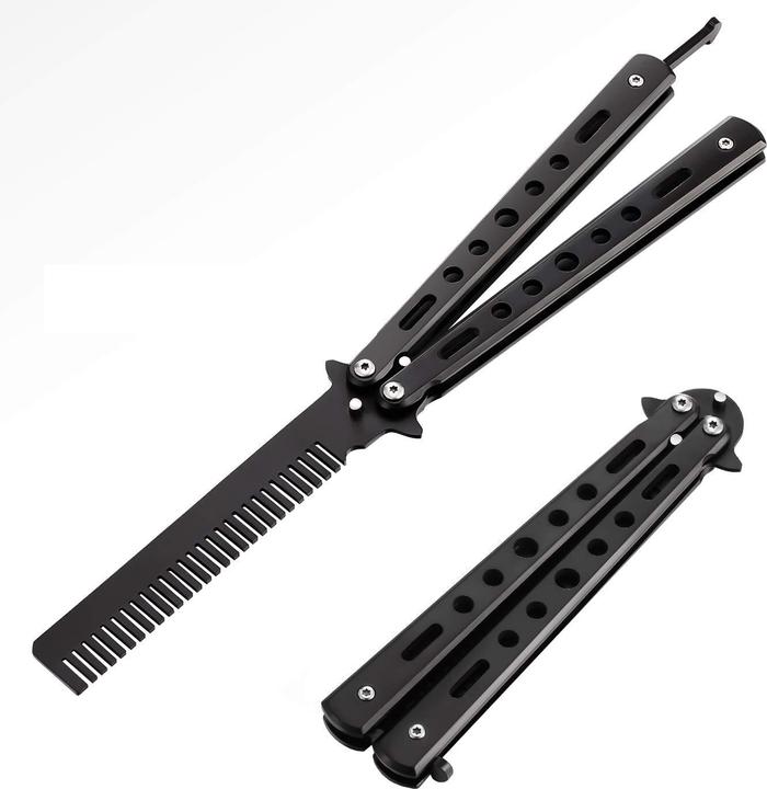 Produktbild JTI Haarkamm, Butterflymesser - Schwarz