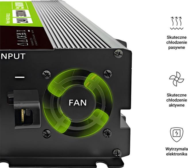 Actual product image GreenCell Przetwornica LCD /6000W Czysty sinus z wywietlaczem