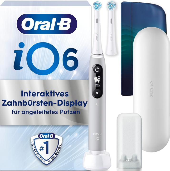Image du produit Oral-B Elektrische Zahnbürste iO Series6 Grey Opal (Brosse à dents oscillo-rotative)
