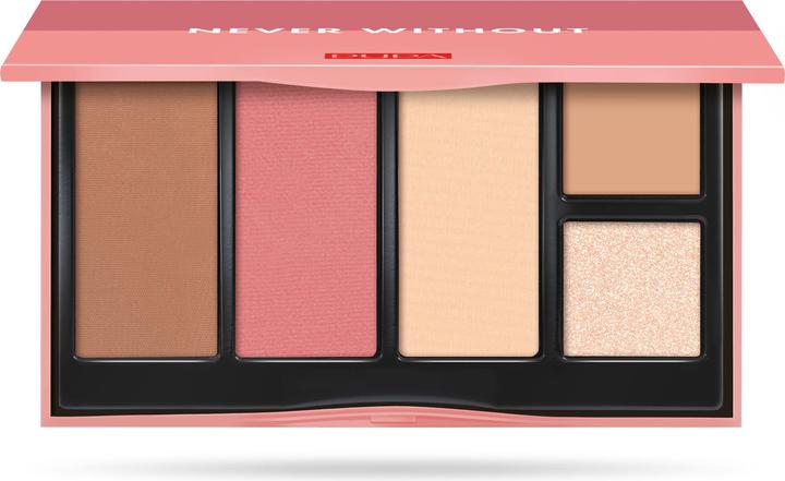 Pupa Milano Alles-in-één gezichtspalet medium huid (00, Bronzer, 15.20 g)