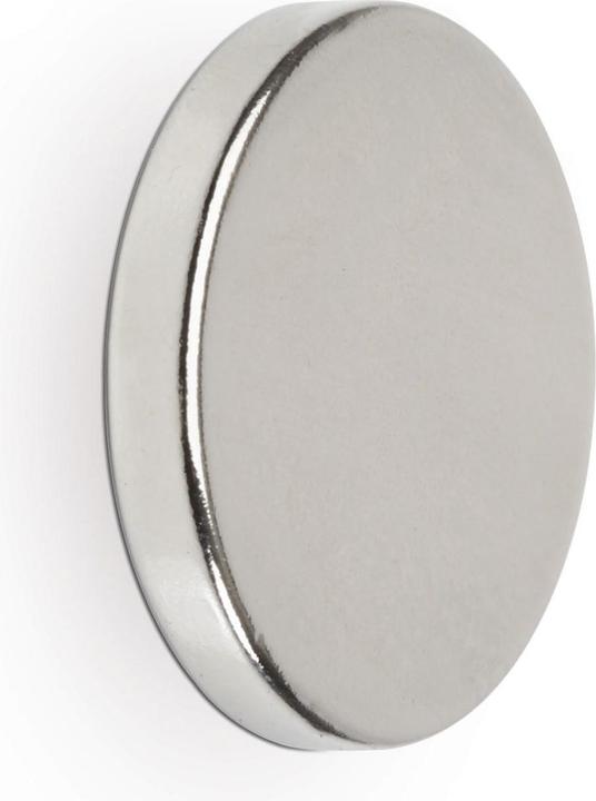 Maul Neodym-Scheibenmagnet, 20 mm, Haftkraft: 4,2 kg, silber Durchmesser: 20 mm / Höhe: 3 mm, hohe