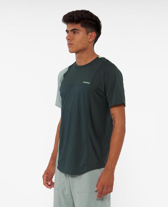 Actual product image Kuikma Men's padel t-shirt short sleeve breathable - Dry green (M)